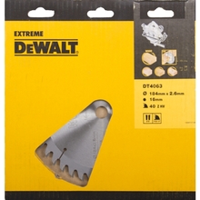 Saeketas puidule Dewalt DT4063-QZ, 184 x 16 mm, Z40