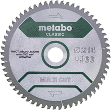 Puidulõikeketas Metabo FZ/TZ 628066000, 216 x 30 mm, Z60