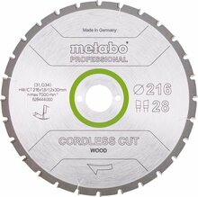 Saeketas puidule Metabo HW/CT, 216 x 30 mm, Z28
