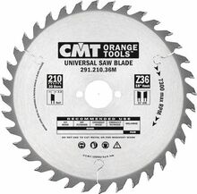 Saeketas puidule CMT 291, 210 x 30 mm, Z36