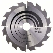 Saeketas puidule Bosch Optiline Wood 2608641184, 190 x 30 mm, Z16
