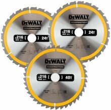 Puidulõikeketas Dewalt DT1962, 216 mm, 2 x Z24, 1 x Z40, 3 tk