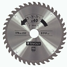 Saeketas puidule Tivoly XT50514004447, 210 x 30 mm, Z40