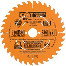 Saeketas CMT ORANGE TOOLS 271, 210 x 30 mm, Z36