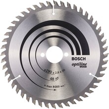 Saeketas puidule Bosch Optiline Wood 2608640617, 190 x 30 mm, Z48
