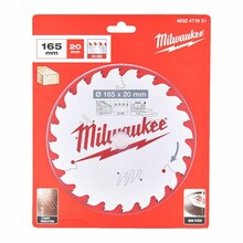 Saeketas puidule Milwaukee 165 x 20 mm, Z24