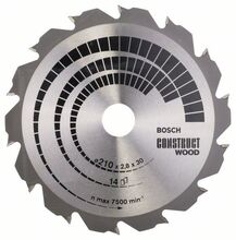 Saeketas puidule Bosch Construct Wood 210 x 30 mm, Z14