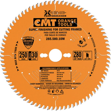 Saeketas puidule CMT 285, 250 x 30 mm, 10 Z80