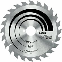 Saeketas puidule Bosch Optiline Wood, 190 x 30 mm, Z24