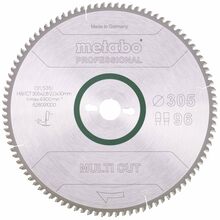 Puidulõikeketas Metabo FZ/TZ 305 x 30 mm, Z96, Multi Cut Professional