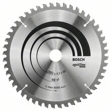 Saeketas puidule Bosch OptilineWood 260 x 30 mm, Z48
