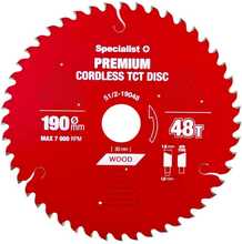 Saeketas puidule Specialist+ Cordless, 190 x 30 mm, Z48