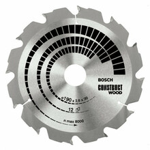 Saeketas puidule Bosch Construct Wood 190 x 30 mm, Z12