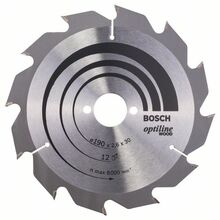 Puidulõikeketas Bosch OPTILINE WOOD 190 x 30 mm, Z12