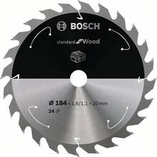 Puidulõikeketas Bosch Standard for Wood 2608837702, 184 x 20 mm, Z24