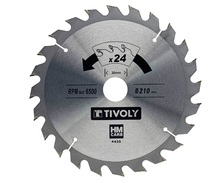 Saeketas puidule Tivoly XT50514004435, 210 x 30 mm, Z24