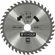 Saeketas puidule Tivoly XT50514004448, 230 x 30 mm, Z40