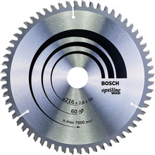 Saeketas puidule Bosch Optiline Wood 2608640642, 216 x 30 mm, Z60