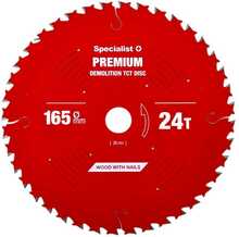 Puidulõikeketas Specialist+ Premium Demolition, 165 x 20 mm, Z24
