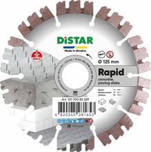 Teemantlõikeketas Distar 1A1RSS Rapid, 125 x 2,0/1,2 x 10 x 22,23 mm