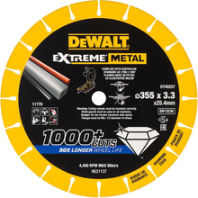 Teemantlõikeketas Dewalt DT40257-QZ, 355 x 3,3 x 25,4 mm, metallile