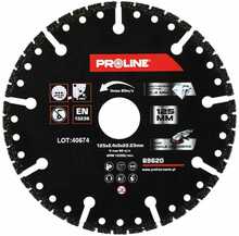 Teemantlõikeketas Proline, 125 x 2,4 x 22,23 mm, mitme materjali jaoks
