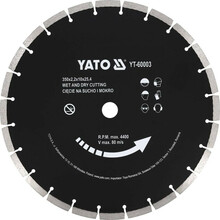 Teemantlõikeketas Yato YT-60003, 350 x 25,4 mm, betoonile