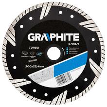 Teemantlõikeketas Graphite 200 x 25,4 mm turbo