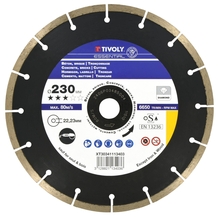 Teemantlõikeketas Tivoly XT30341113403, 230 x 2,0 x 22,2 mm