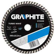 Teemantketas Graphite 180 x 22,2 mm, turbo wave