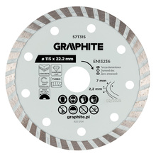 Teemantlõikeketas Graphite 59G001, 115 x 2,2 x 22,2 mm, betoonile, kuivlõikuseks