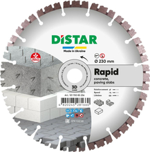 Teemantlõikeketas Distar RAPID, 230 x 2,4 x 22,23 mm, betoonile, tellistele