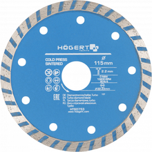 Teemantlõikeketas Hogert HT6D753, 115 x 22,2 x 2,2 mm, turbo