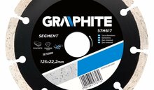 Teemantlõikeketas Graphite 57H617, 125 x 22 mm, keraamika, marmor, graniit