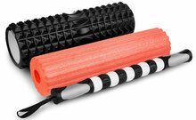 Massaažirull Spokey Mixroll 3in1 928939, 14.5 cm, 3 tk, must/oranž