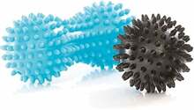 Massaažipallide komplekt Active Spikey Massage Combo 72033, 7,5 cm, sinine/must, 2 tk