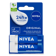Huulepalsam Nivea Original Care, 2 x 4,8 g