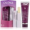 Käte ja huulte hoolduskomplekt Caudalie Duo: käte- ja küünekreem viinamarja tee 30 ml + huulepalsam 4,5 g