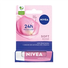 Huulepalsam Nivea Soft Rose, 4,8 g