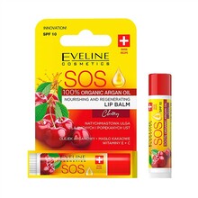 Huulepalsam Eveline SOS Nourishing and Regenerating, kirss, 4,5 g