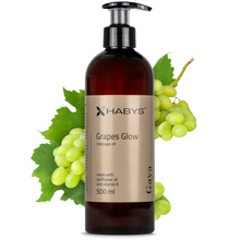 Massaažiõli Habys Gaya Grapes Glow päevalille- ja mandliõliga, 500 ml