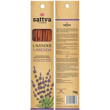 Looduslikud India viirukipulgad Sattva Ayurveda, lavendel, 15 tk