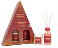Lõhnastatud pulkade komplekt La Casa de los Aromas Glowing Elegance, Red Owoce, 95 ml + küünal 120 g