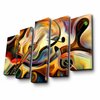 Dekoratiivne lõuendipilt Wallity Mioli Decor 5PATK-231, 19 x 50 cm, 5-osaline