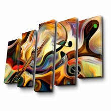 Dekoratiivne lõuendipilt Wallity Mioli Decor 5PATK-231, 19 x 50 cm, 5-osaline