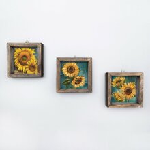 Kolmeosaline dekoratiivne raamitud MDF pilt Wallity Mioli Decor UKZM005, 15 x 15 cm