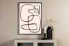 Plakat, Line Art VENTURE DESIGN 30 x 40 cm, valge