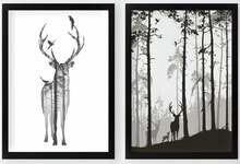 Kaheosaline reproduktsioon Wallity SET083, 34 x 44 cm, 2 tk