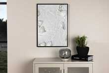 Plakat Venture Design Valged roosid, 70 x 100 cm, valge
