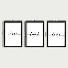 Dekoratiivne raamitud pilt Wallxpert Wallity SET041, 24 x 29 cm, 3-osaline